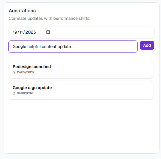 Adding an annotation