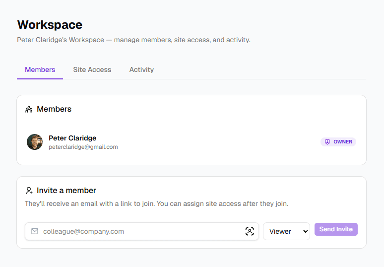 Workspace management